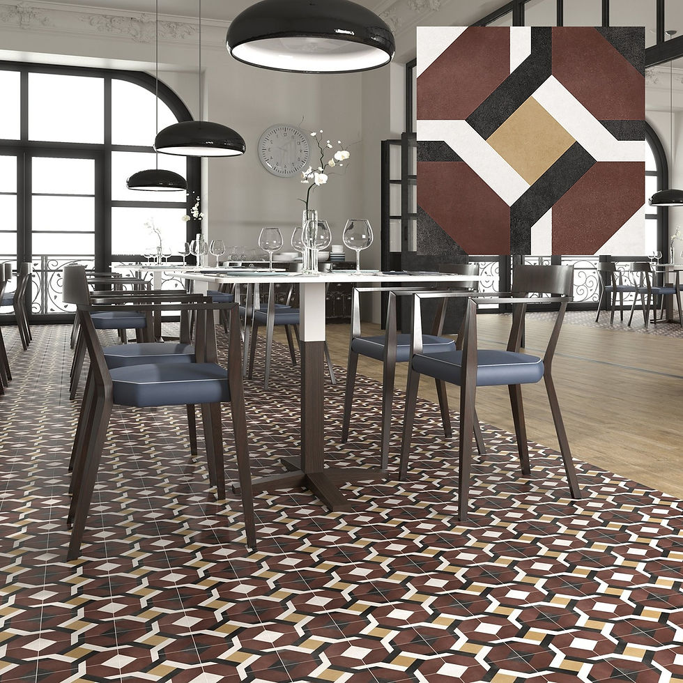 Carrelage effet carreau de ciment Floriane Morgan de APE