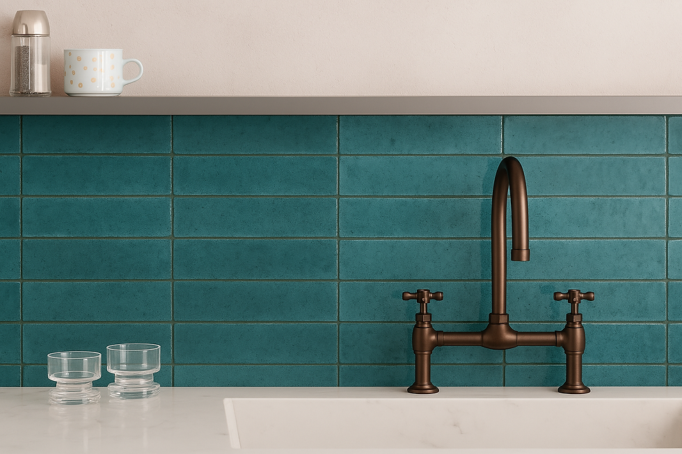 Carrelage effet Zellige Lume Ocean lux 6x24 cm de Marazzi