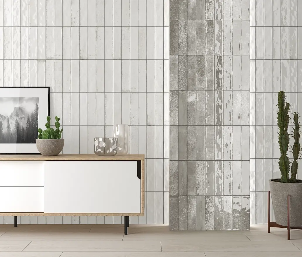 Carrelage unis gris mural