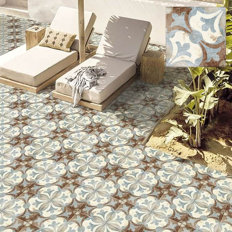 Carrelage effet carreau de ciment Loft Floor Toledo 20x20 cm de Nanda Tiles