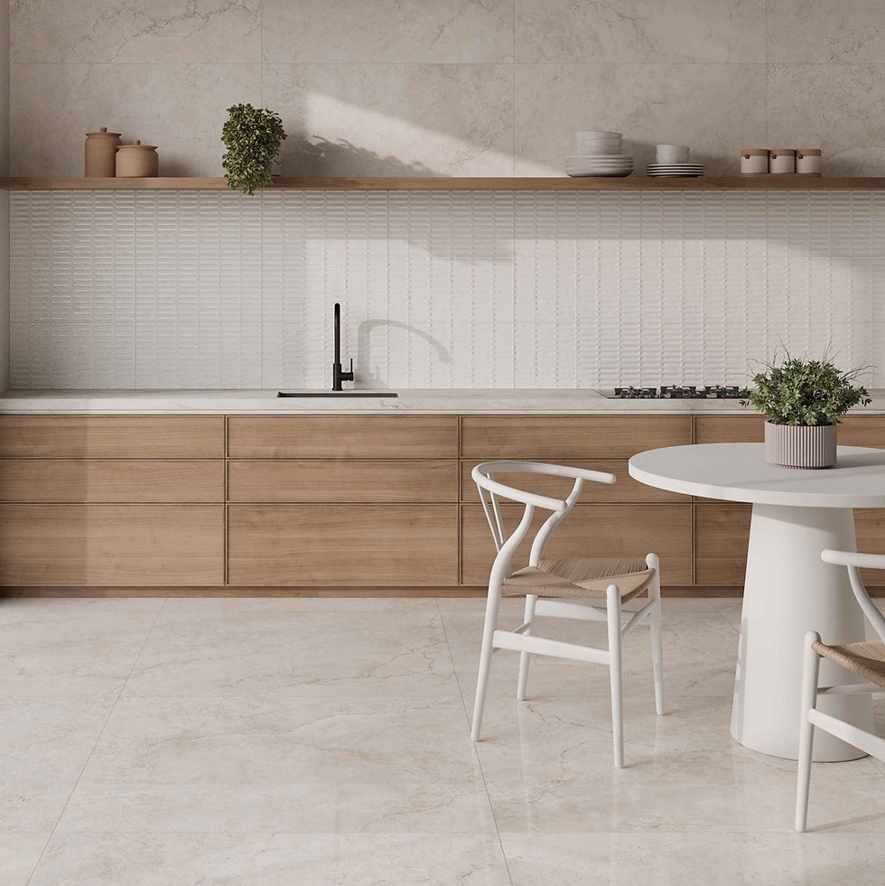 Carrelage effet Zellige Monet White Mat ou Brillant de Ecoceramic