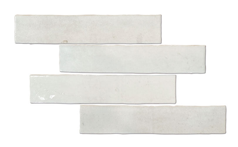 Carrelage effet Zellige Kaizen Snow 5x25 cm