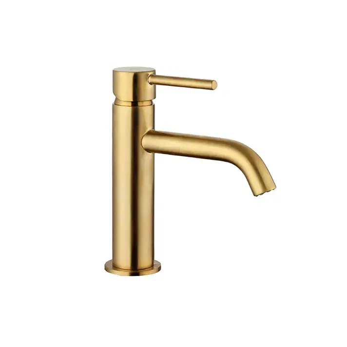 Robinet de lavabo en laiton or bossé