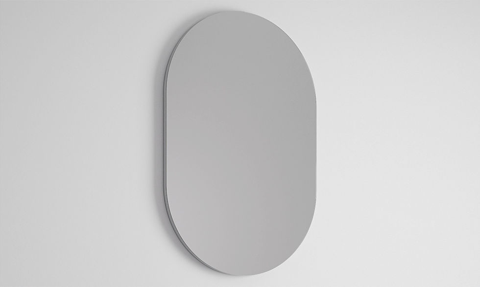 Miroir Design Ovale Tactile avec Led et Fonction Chauffante