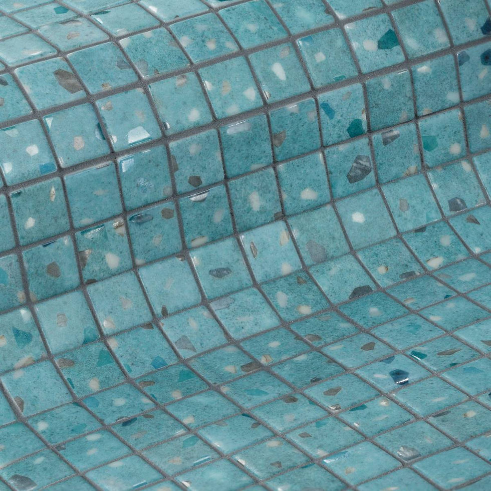 Mosaique Emaux de verre terrazzo Teal de Ezarri