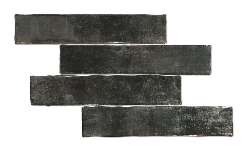 Carrelage effet Zellige Kaizen Coal 5x25 cm