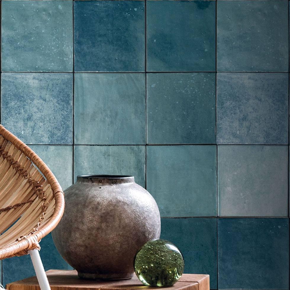 Carrelage effet carreaux de ciment Marlow True Turquoise 11,5x11,5cm Nanda Tiles