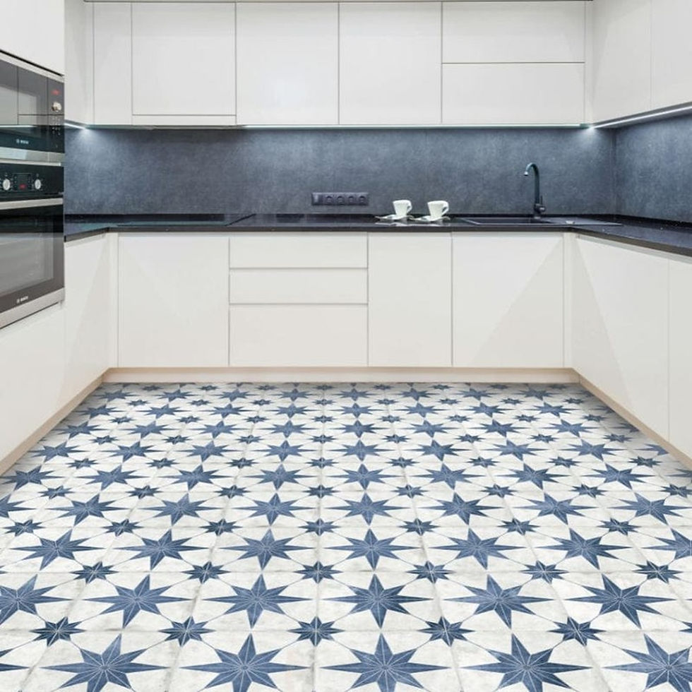 Carrelage effet carreau de ciment Estrella Azul