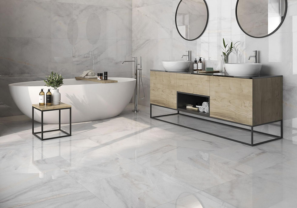 Carrelage effet Marbre Blanc brillant Bahia White 60x120 cm de Pamesa