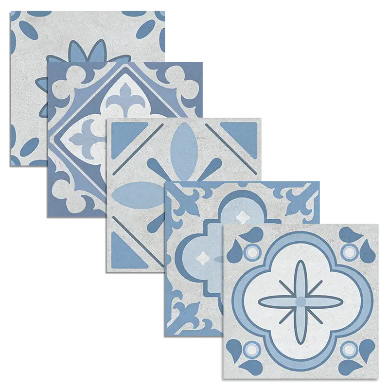 Carrelage effet carreaux de ciment Monserrate Bleu 33,5x33,5 cm