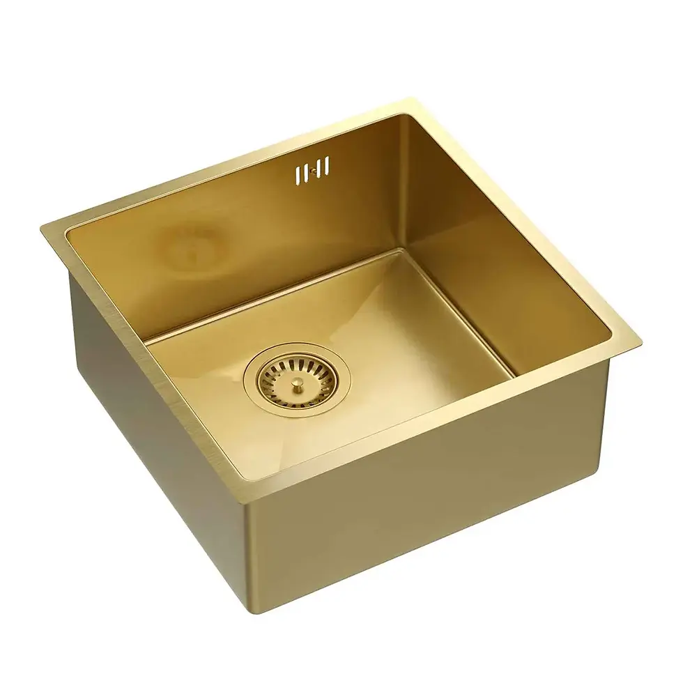 Evier de cuisine en acier Inoxydable Or