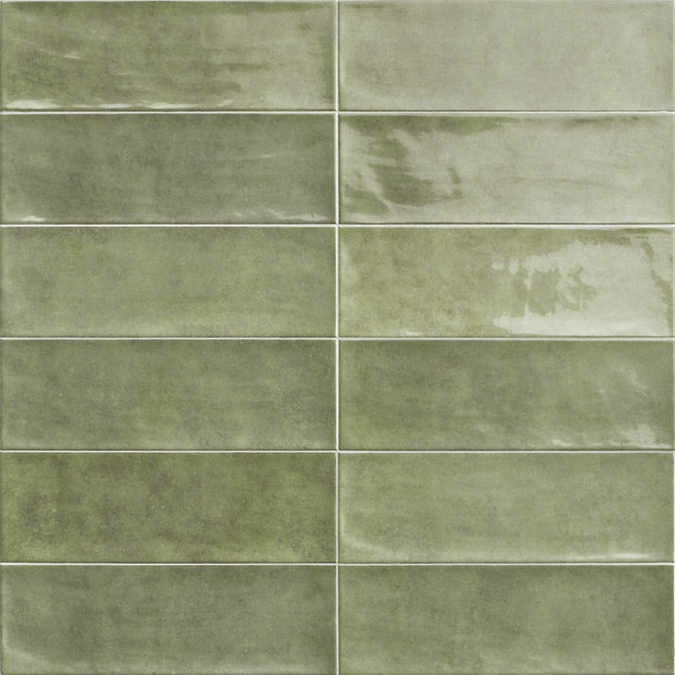 Carrelage effet Zellige Vert Cinque Terre Emerald 10x30 cm de Mainzu