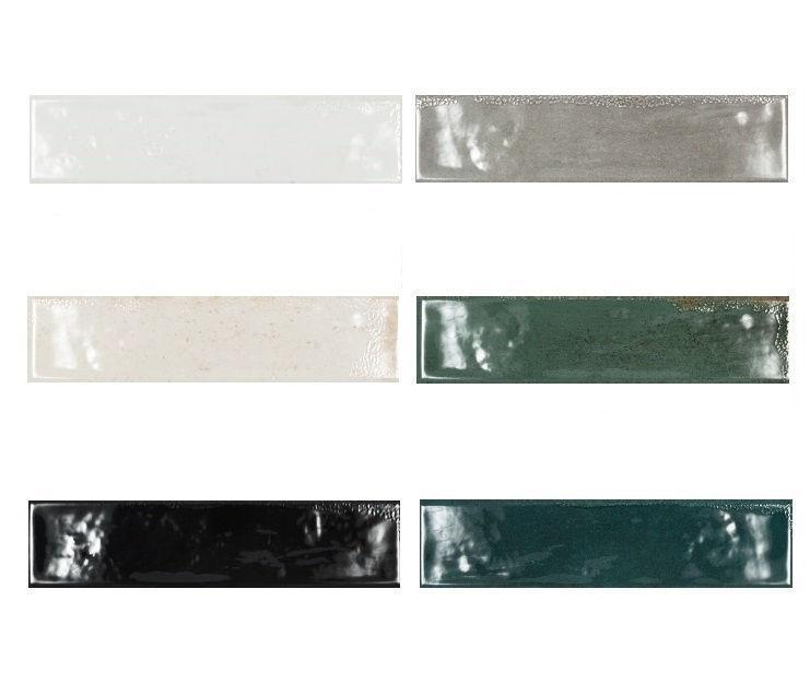 Carrelage effet Zellige Blanc série Asly White 7.5x30 cm de Ecoceramic