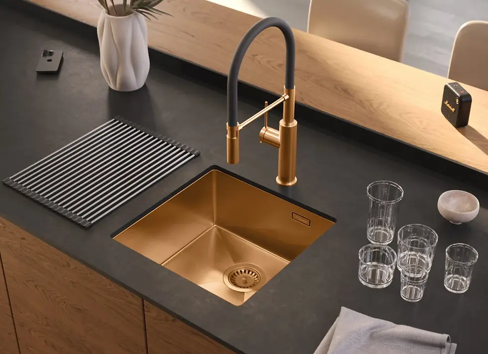 Evier de cuisine en acier Inoxydable Cuivre