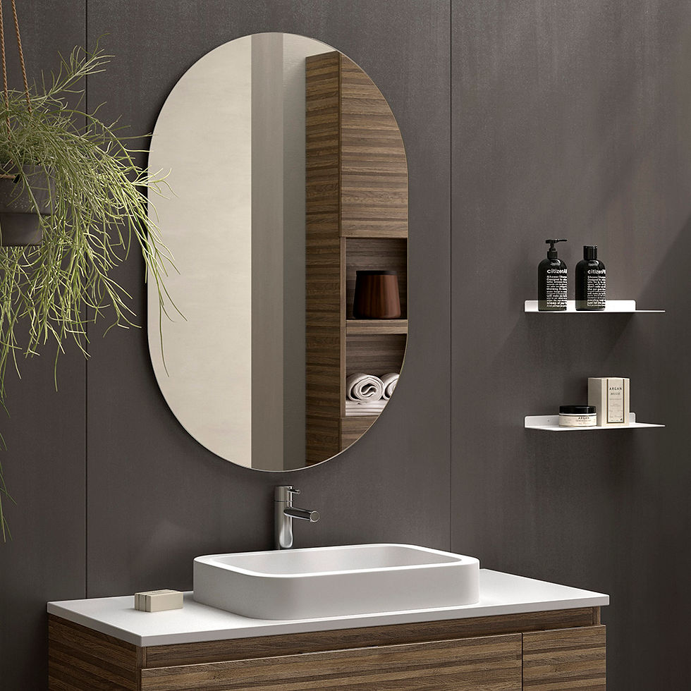 Miroir Design Ovale Tactile avec Led et Fonction Chauffante