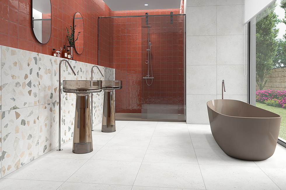 Carrelage Retro Terrazzo Off White de Cinca