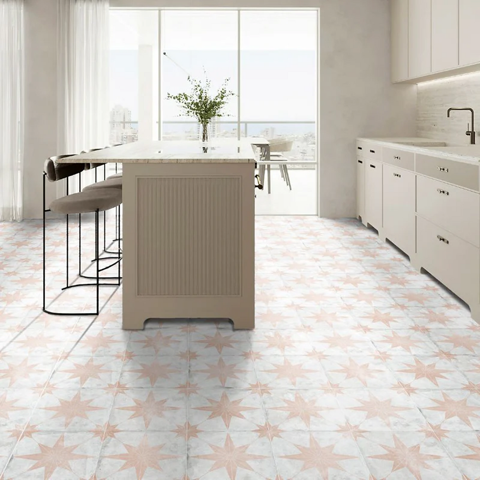 Carrelage effet carreau de ciment Estrella Rosa