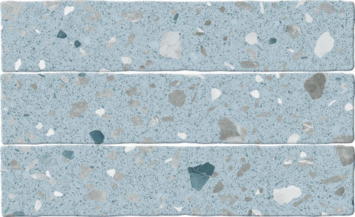 Carrelage effet Terrazzo Colour Ducal Azul 5x25 cm