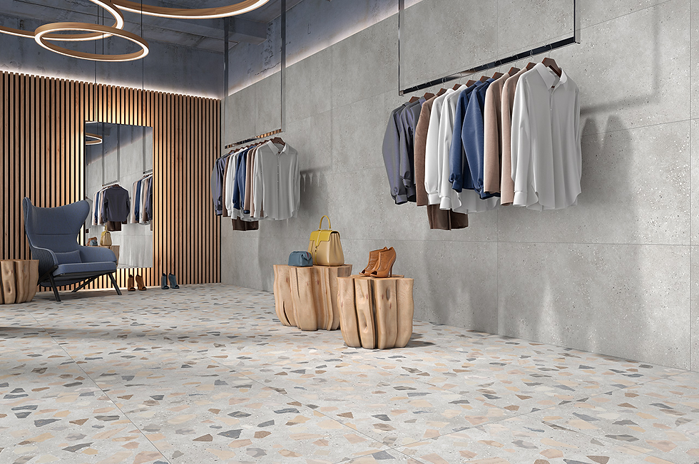 Carrelage Retro Terrazzo Grey de Cinca