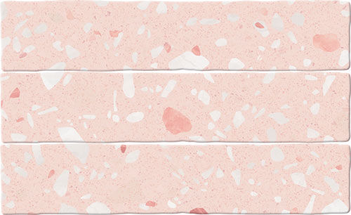 Carrelage effet Terrazzo Colour Ducal Rosa 5x25 cm
