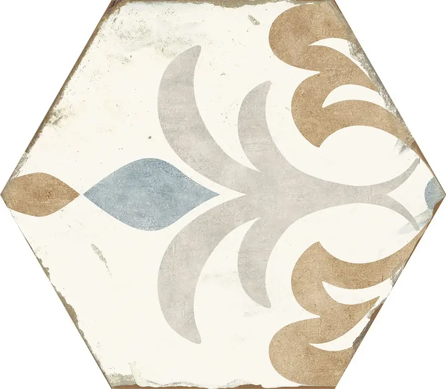 Echantillon de Carrelage Hexagonal effet Carreaux de Ciment Bohemia