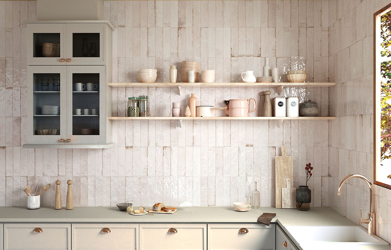 Carrelage de cuisine beige