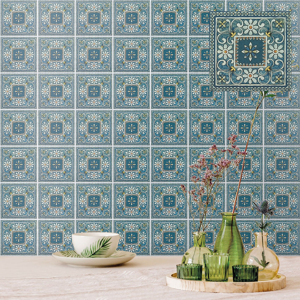 Carrelage effet carreaux de ciment Marlow Tansy 11,5x11,5 cm de Nanda Tiles