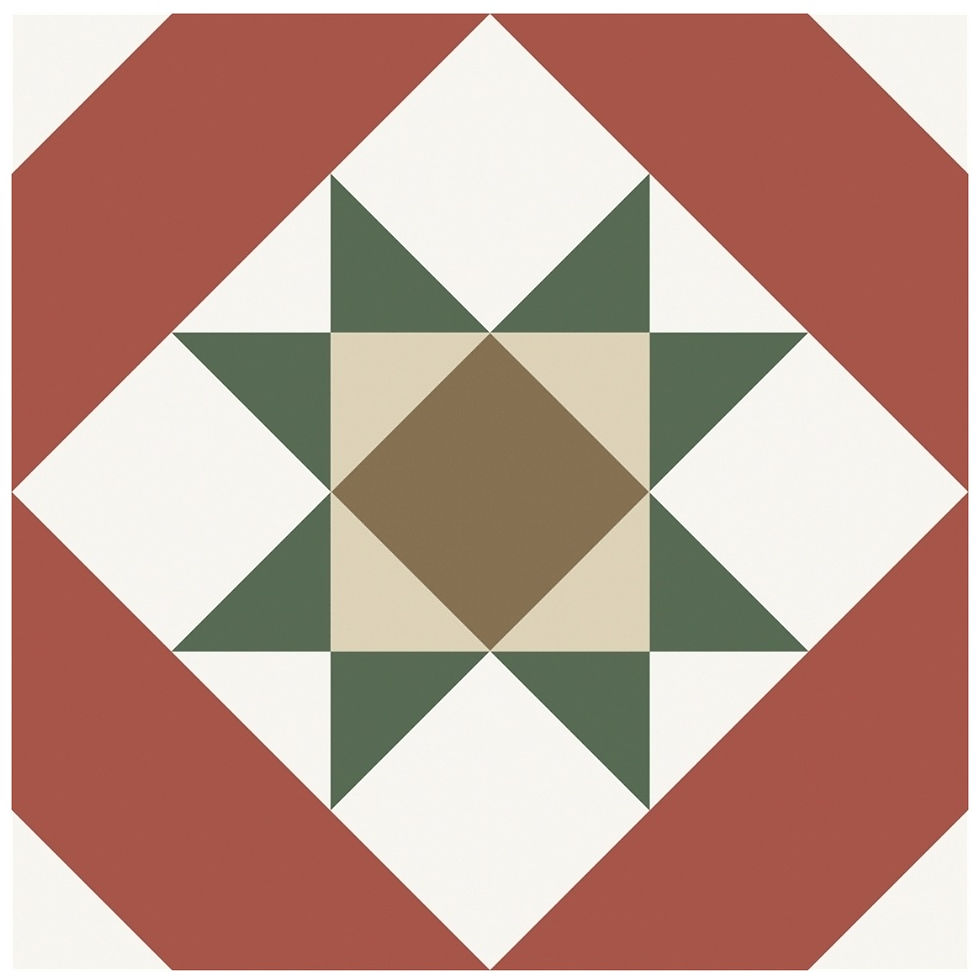 Carrelage Effet Carreau de Ciment Terracotta Kompas Vetro 20x20 cm Nanda Tiles