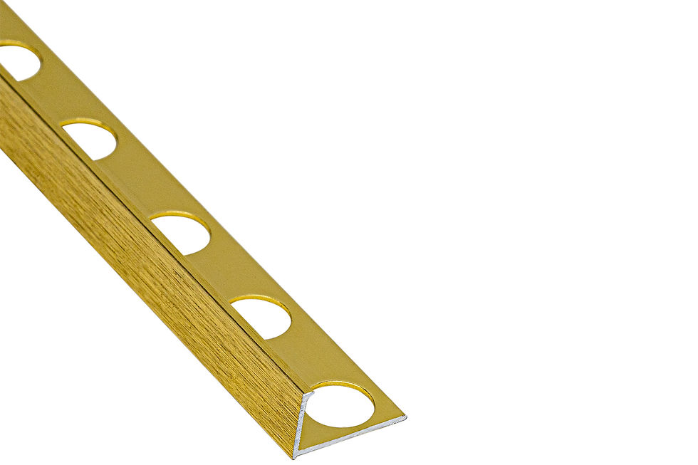 Profilé de finition or brossé pour carrelage