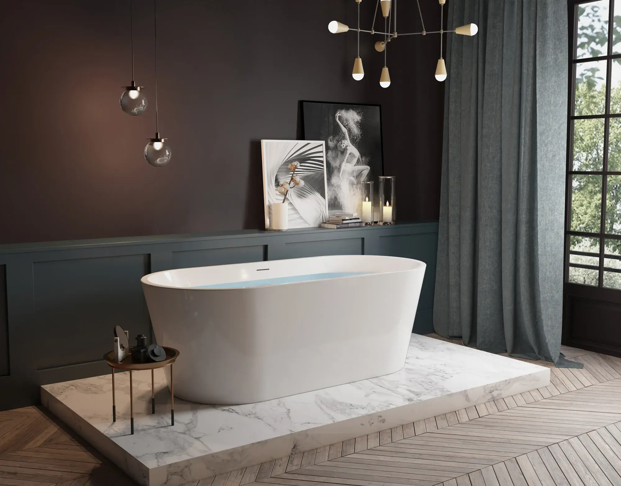 Baignoire Acrylique îlot Blanche série Vigo Blanco