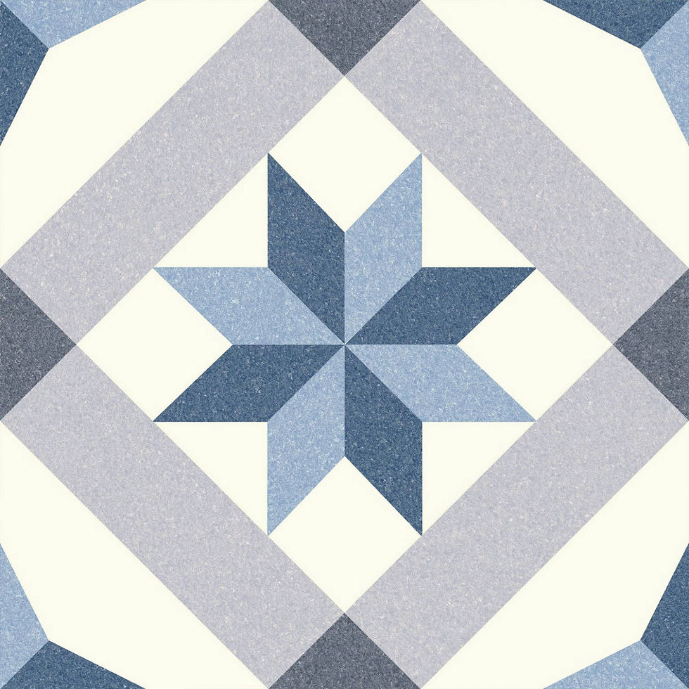 Carrelage Effet Carreau de Ciment Riviera Menton Blue 25x25 cm de Codicer