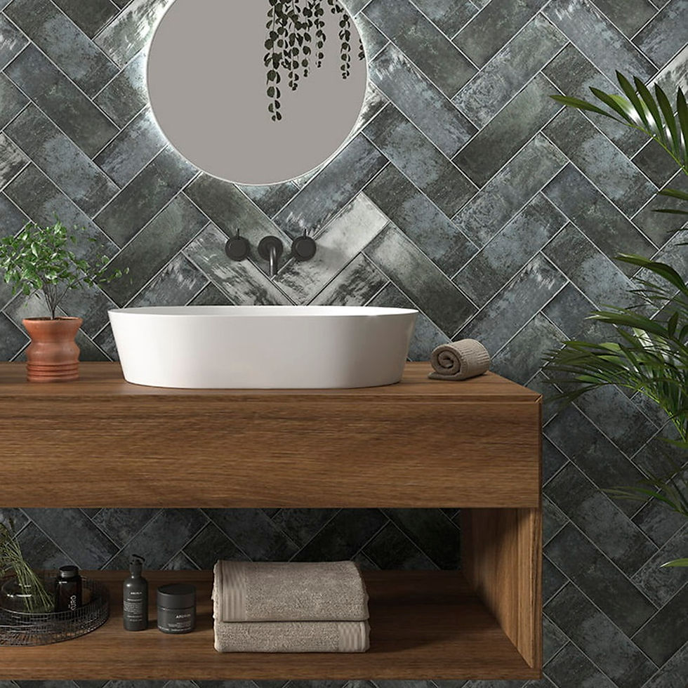 Carrelage effet Zellige Armoni Blu 10x30 cm de Mainzu