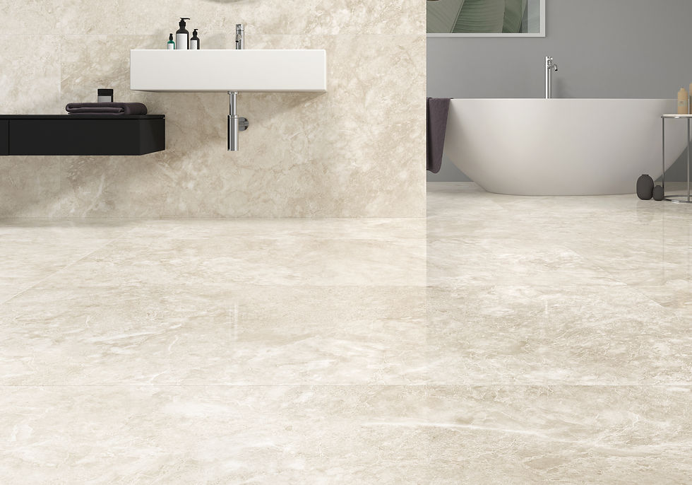 Carrelage effet Marbre Beige Montclair Ivory Mat ou Brillant de Ecoceramic