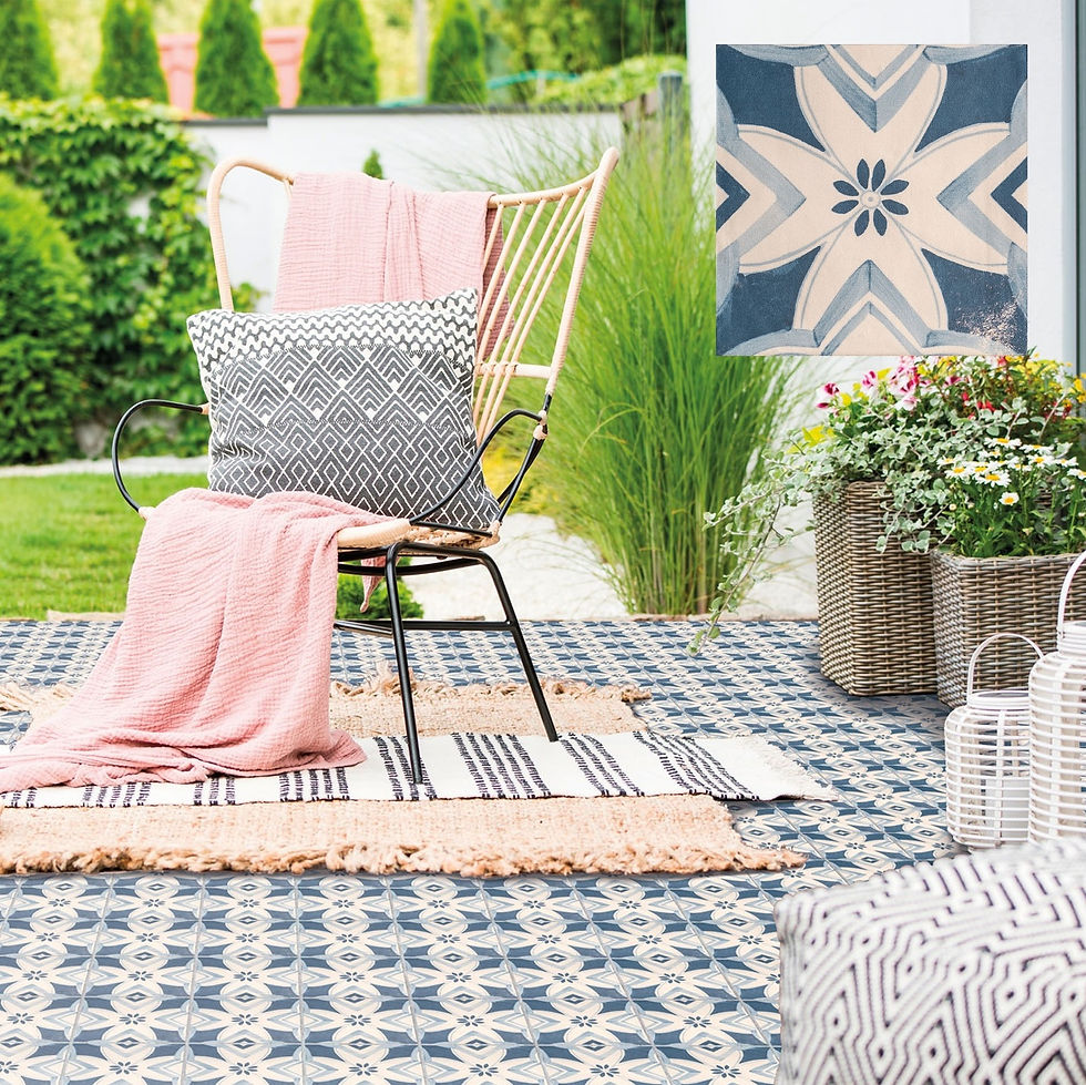 Carrelage effet carreaux de ciment Marlow Carolina 11,5x11,5 cm de Nanda Tiles