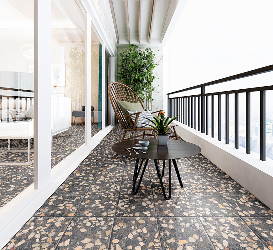 Carrelage effet Terrazzo série Stanza Lava 20x20 cm de Mainzu