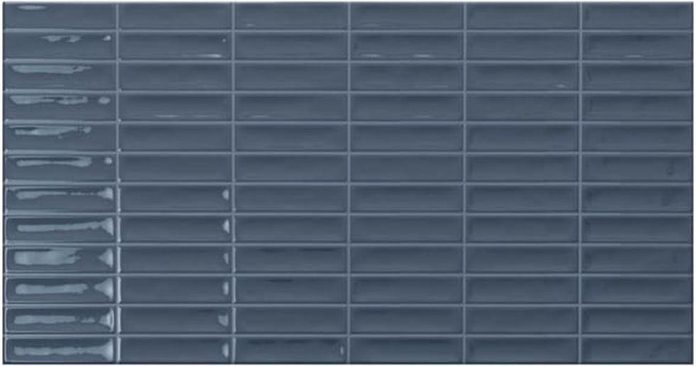 Carrelage effet Zellige Monet Dark Blue Mat ou Brillant de Ecoceramic