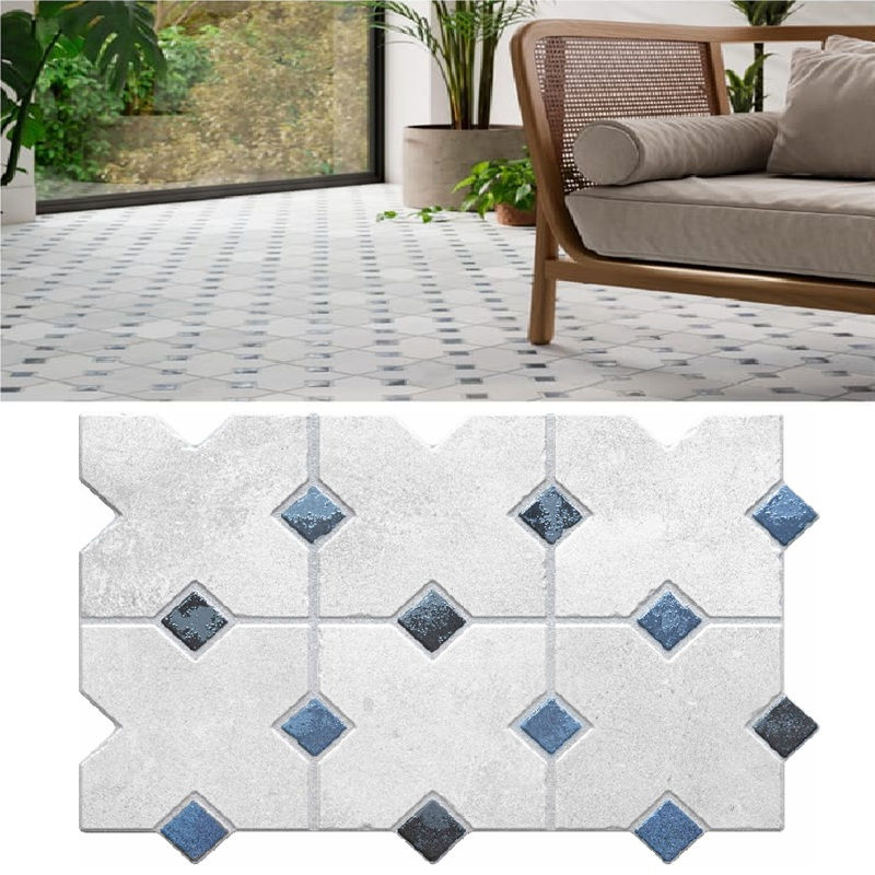 CarrelageEffet Pierre Cabochon kurios Grey de Ecoceramic