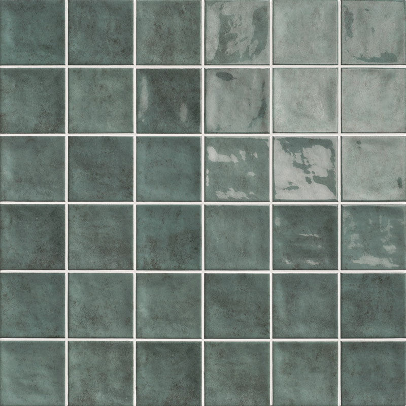Carrelage effet Zellige Bleu Dix Chaouen Ocean 20x20 cm de Mainzu