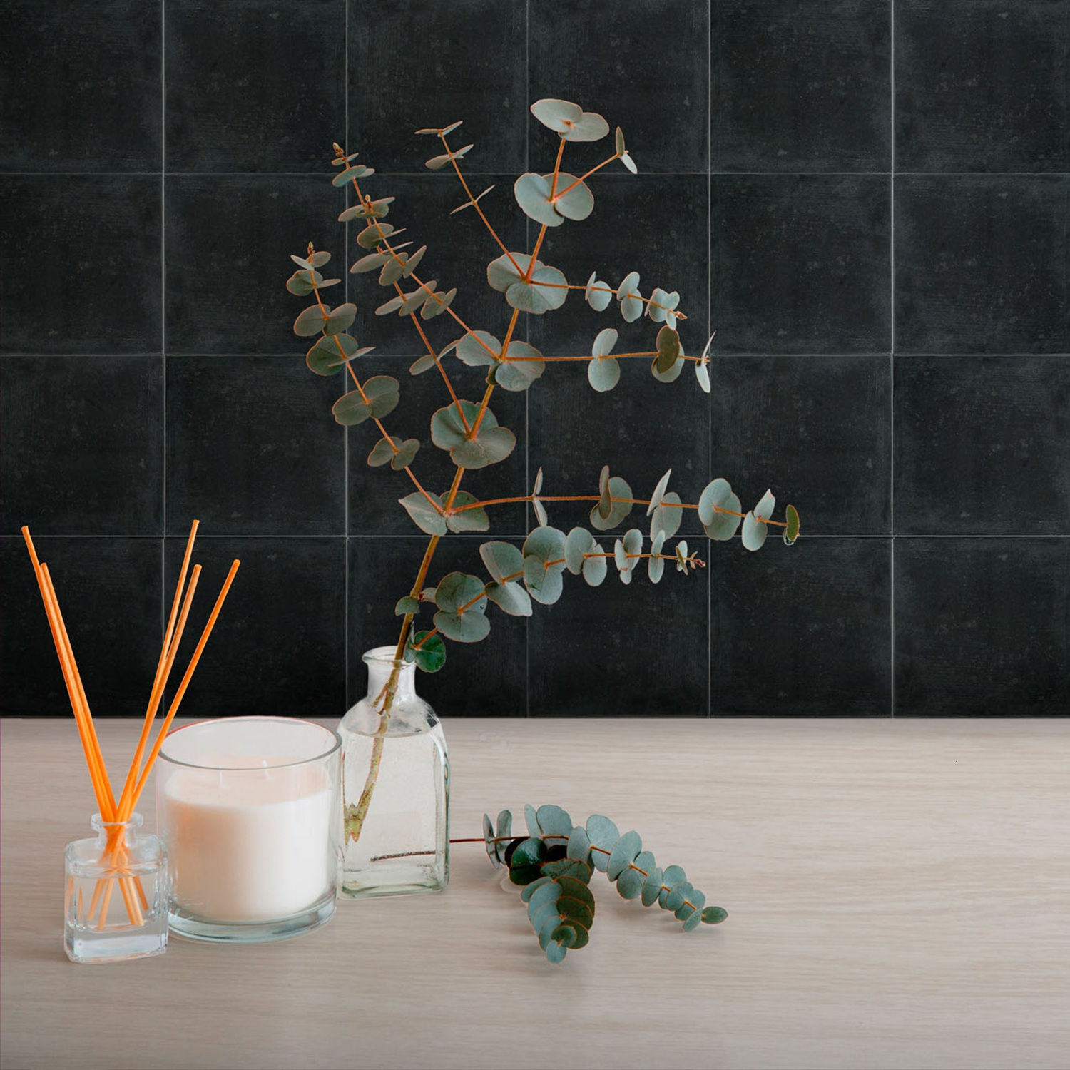 Carrelage effet carreaux de ciment Marlow Black Oasis 11,5x11,5 cm Nanda Tiles
