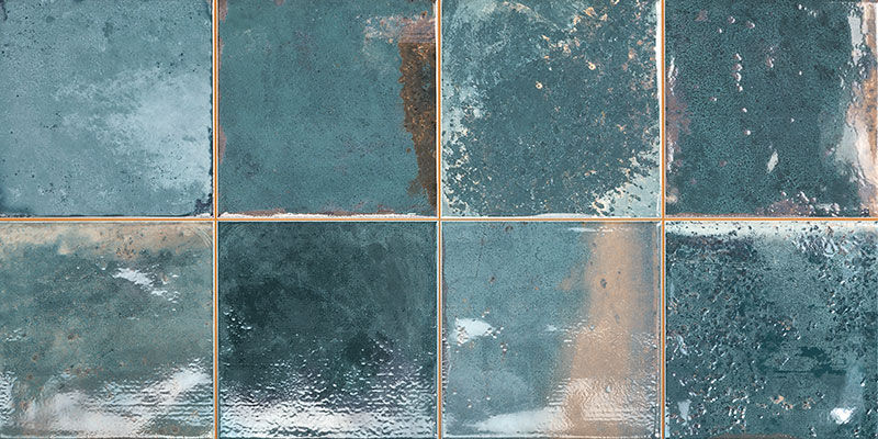 Carrelage effet Zellige Bleu Provence Ocean de Geotiles
