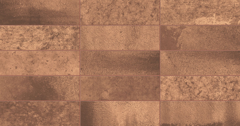 Carrelage effet Zellige Nexti Brown brillant de Ecoceramic
