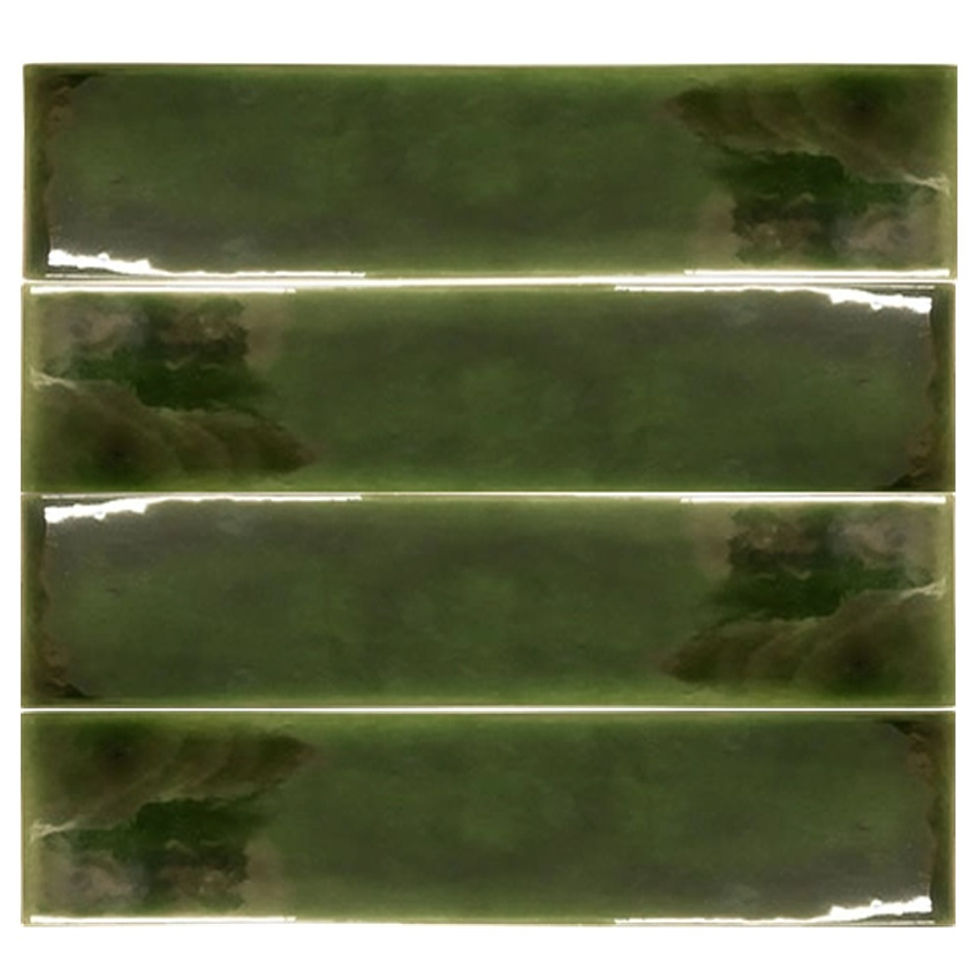 Carrelage effet Zellige Trendy Urano Verde 5x25 cm