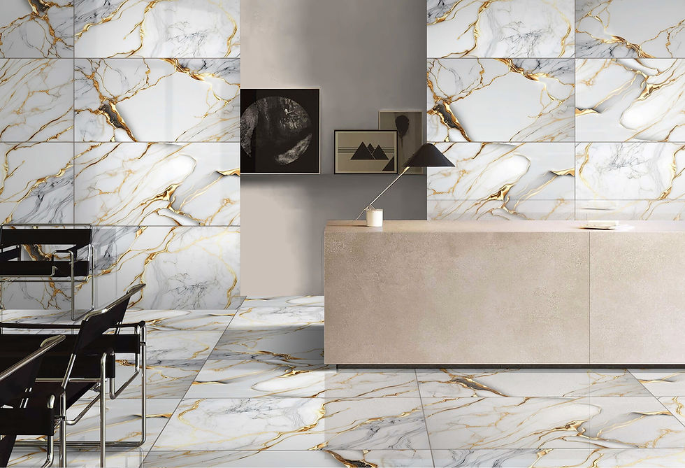 Carrelage effet Marbre Doré Brillant Majestic Marble