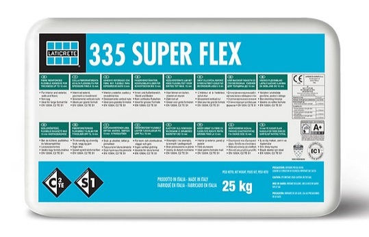 Colle carrelage ultra professionnel 335 Super Flex C2TES1 blanc de Laticrete