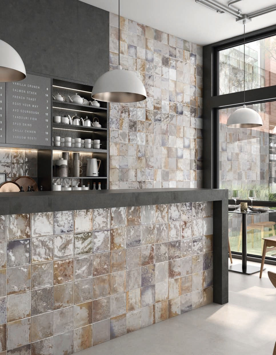 Carrelage effet Zellige Gris Provence Silver de Geotiles