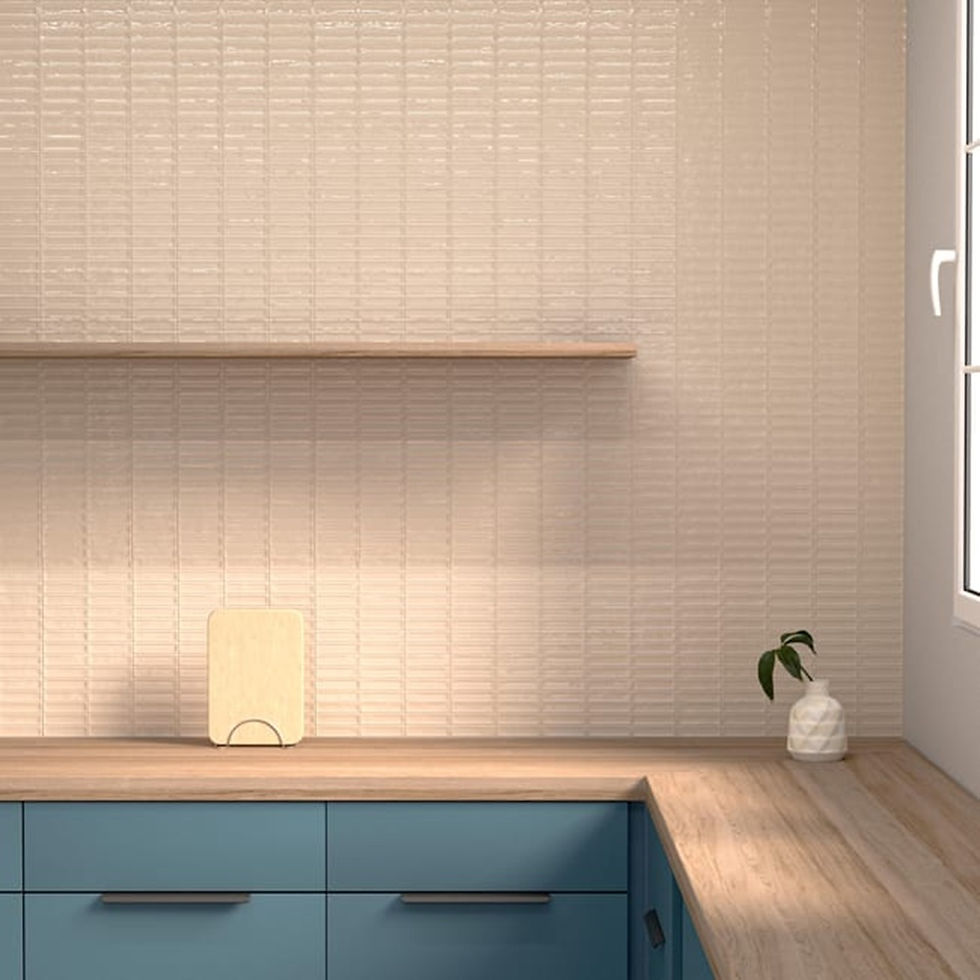 Carrelage effet Zellige Monet Beige Mat ou Brillant de Ecoceramic
