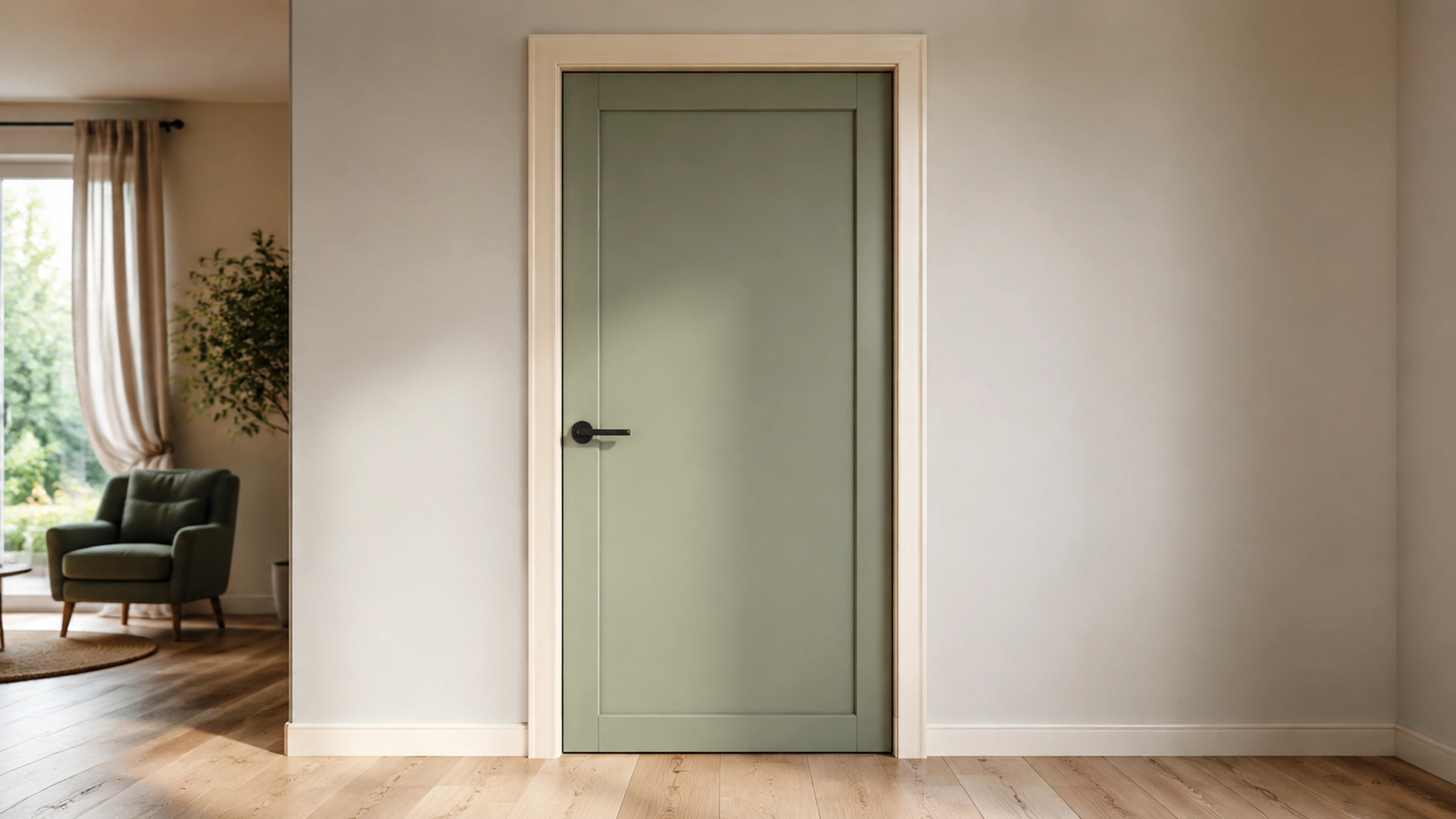 Illustration éditoriale pour l’article « Idée déco peinture porte et encadrement : sublimez votre déco »