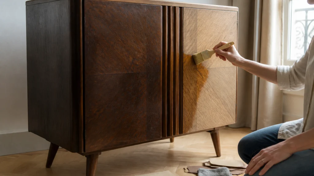 Illustration éditoriale pour l’article « Comment relooker un meuble Art déco avec élégance »