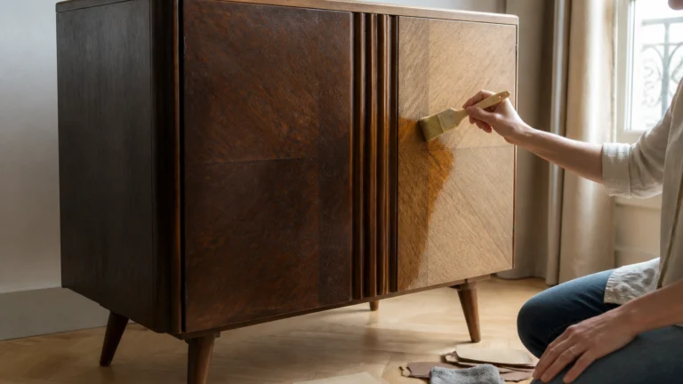 Illustration éditoriale pour l’article « Comment relooker un meuble Art déco avec élégance »