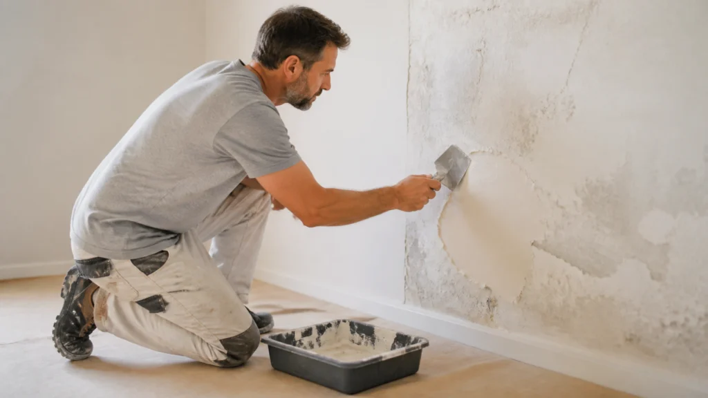 Illustration éditoriale pour l’article « Réussir la rénovation d'un mur intérieur abîmé en 2026 »
